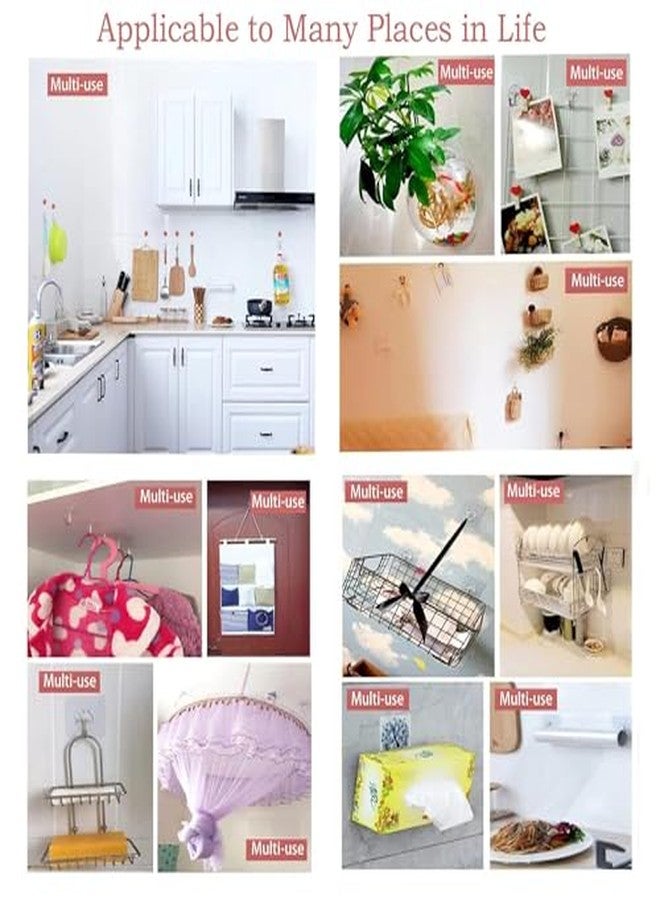 Chocozone Wall Hooks Without Drilling Wall Hooks for Hanging Strong Self Adhesive Hooks Wall Hanger for Clothes (Pack of 24) - Image 4